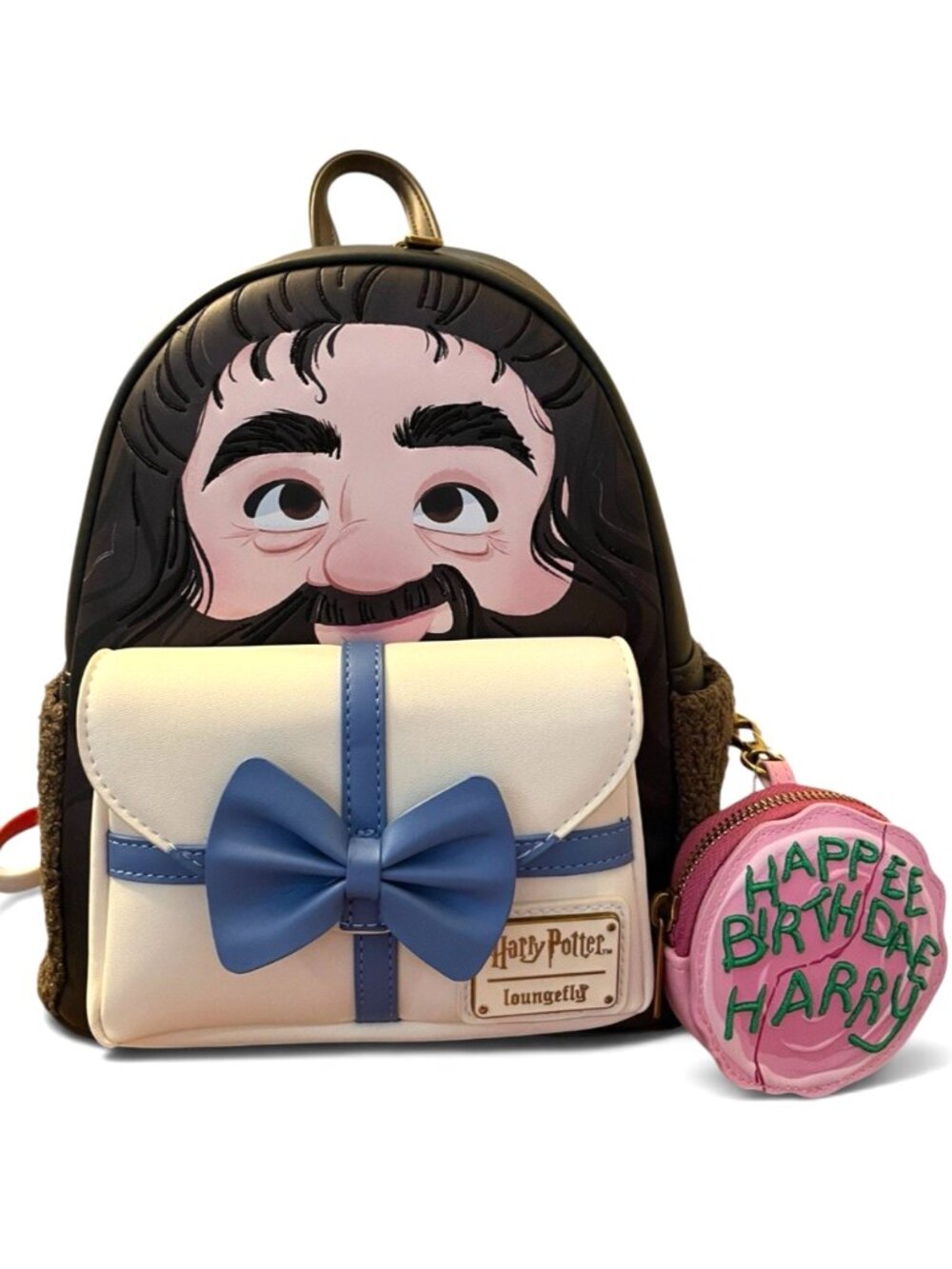 Loungefly Hagrid Harry Potter Birthday Cake Figural Mini Backpack W Coin Bag NWT